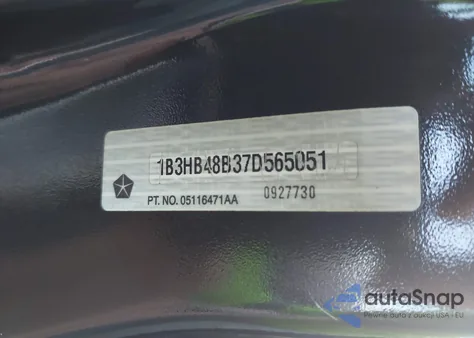 2007 Dodge Caliber Sxt из США, поврежденный, VIN 1B3HB48B37D565051